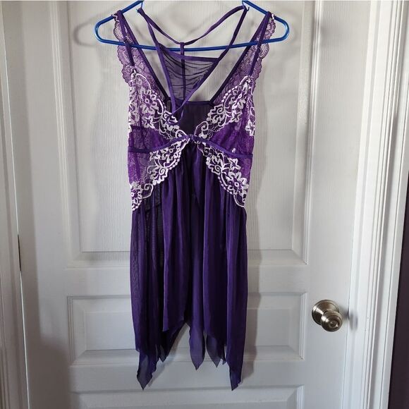 NWOT Purple Lace Sheer Lingerie - Picture 1 of 5